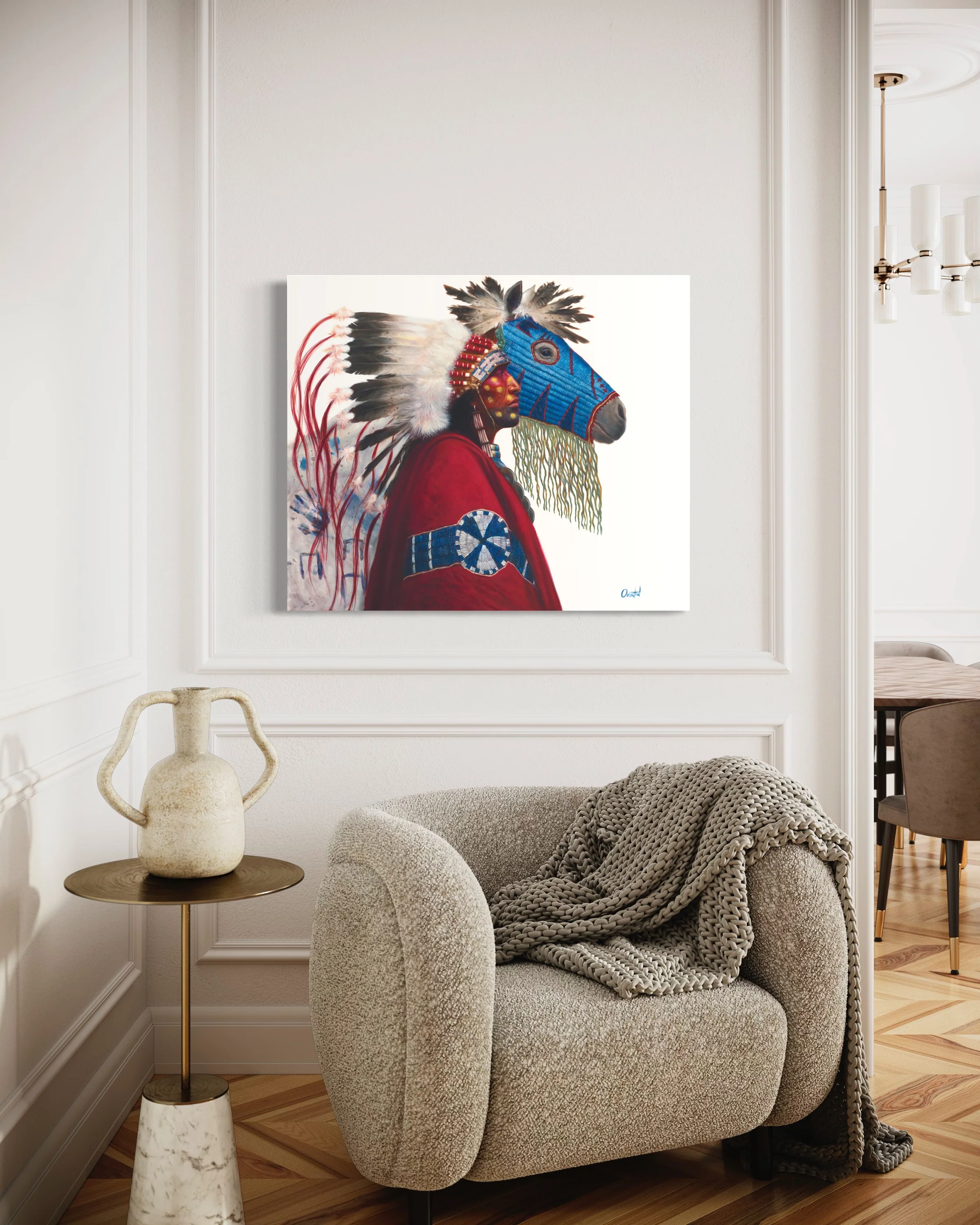 IRON HAIL AND LIGHTNING EYES | Luxe Collection Canvas Print - Image 3