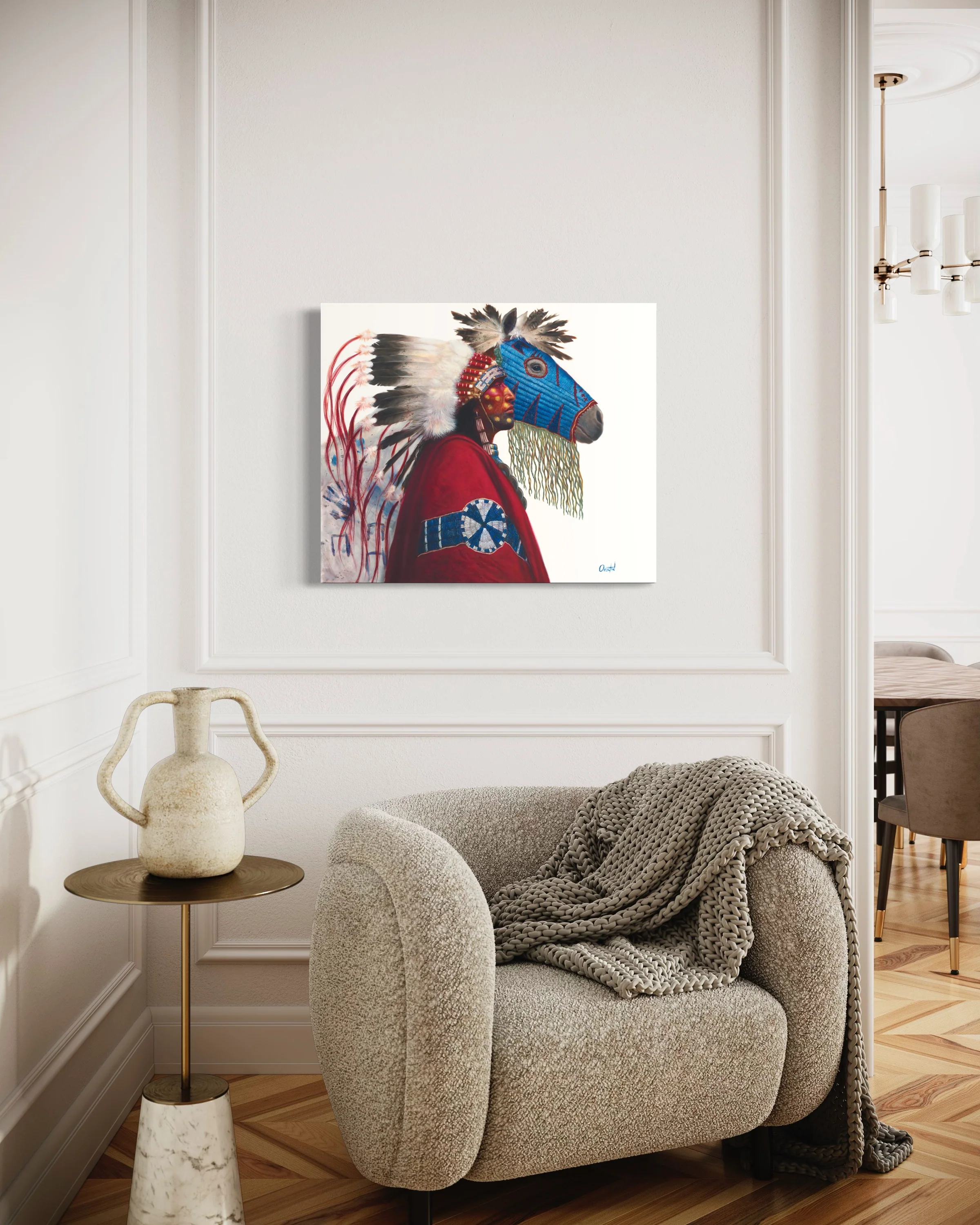 IRON HAIL AND LIGHTNING EYES | Luxe Collection Canvas Print - Image 4