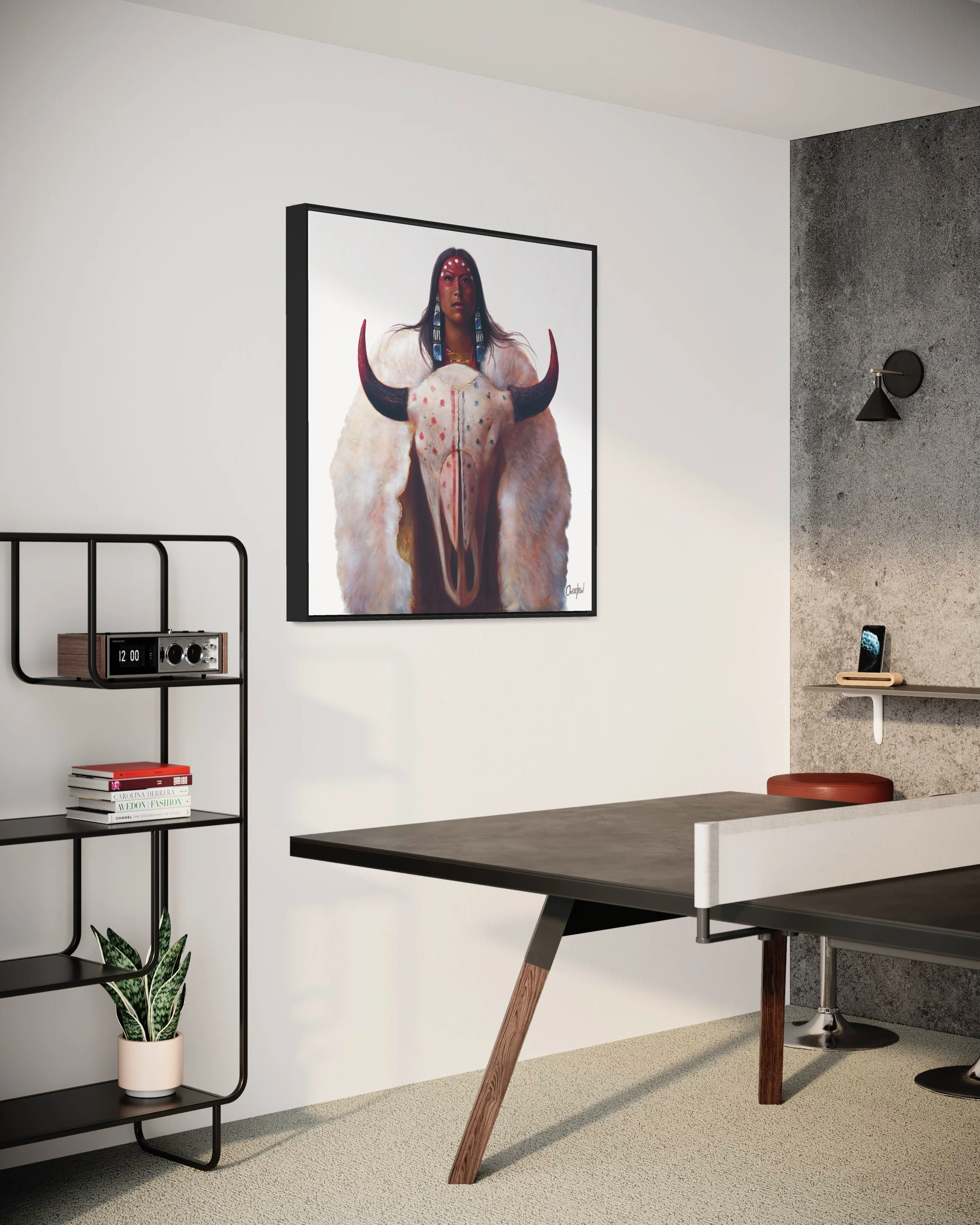 WHITE BUFFALO CALF WOMAN | Luxe Collection Canvas Print - Image 6