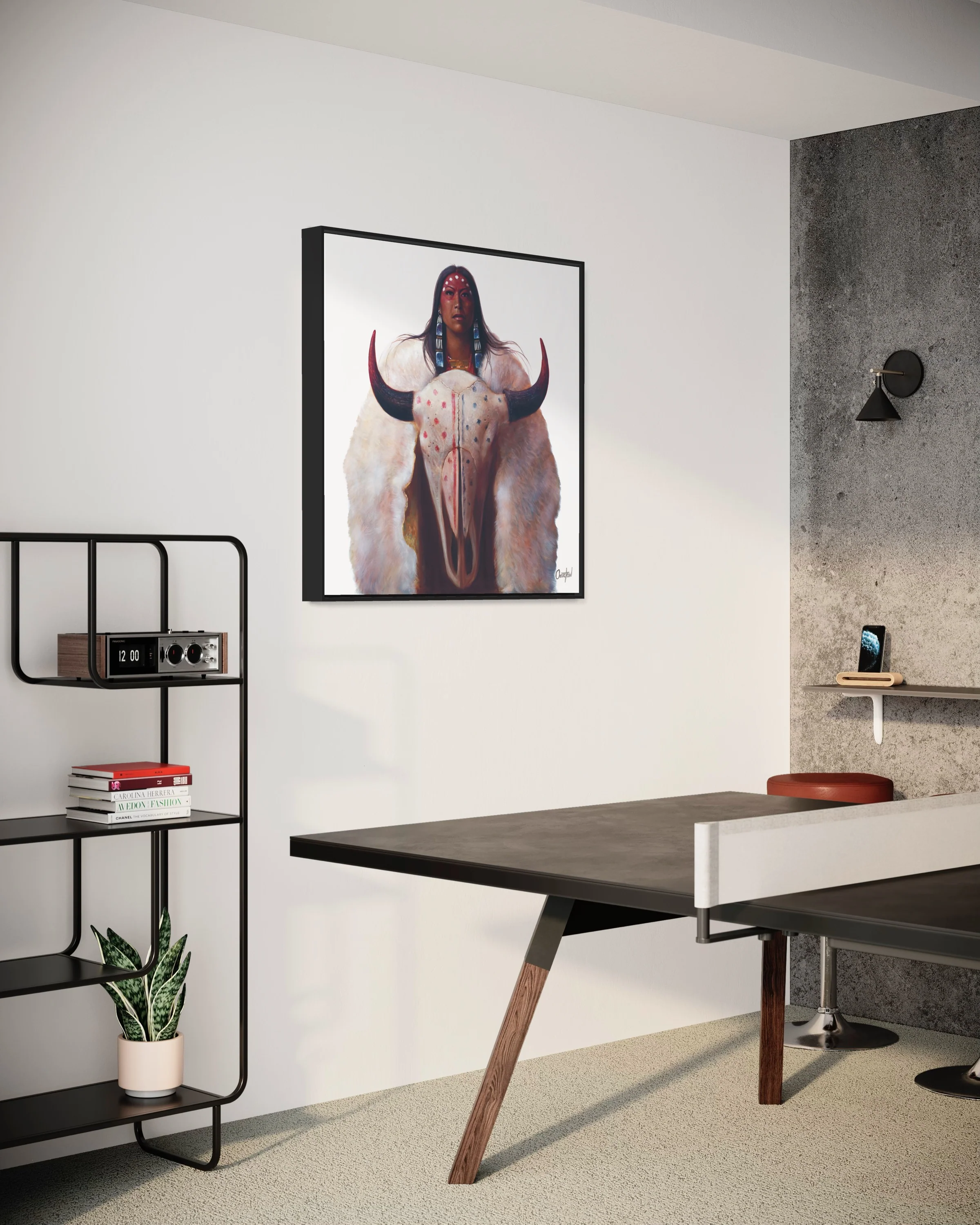 WHITE BUFFALO CALF WOMAN | Luxe Collection Canvas Print - Image 7