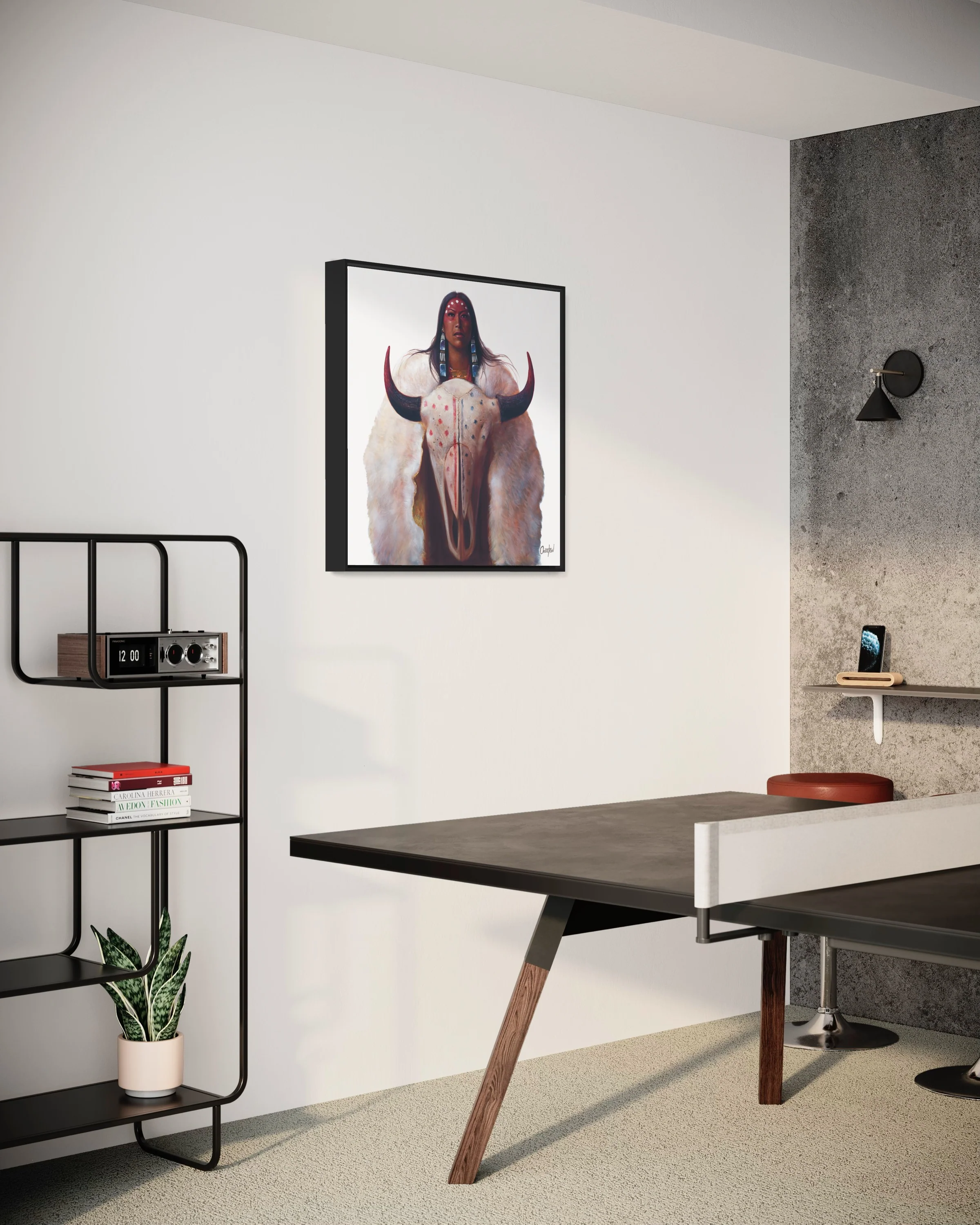 WHITE BUFFALO CALF WOMAN | Luxe Collection Canvas Print - Image 8