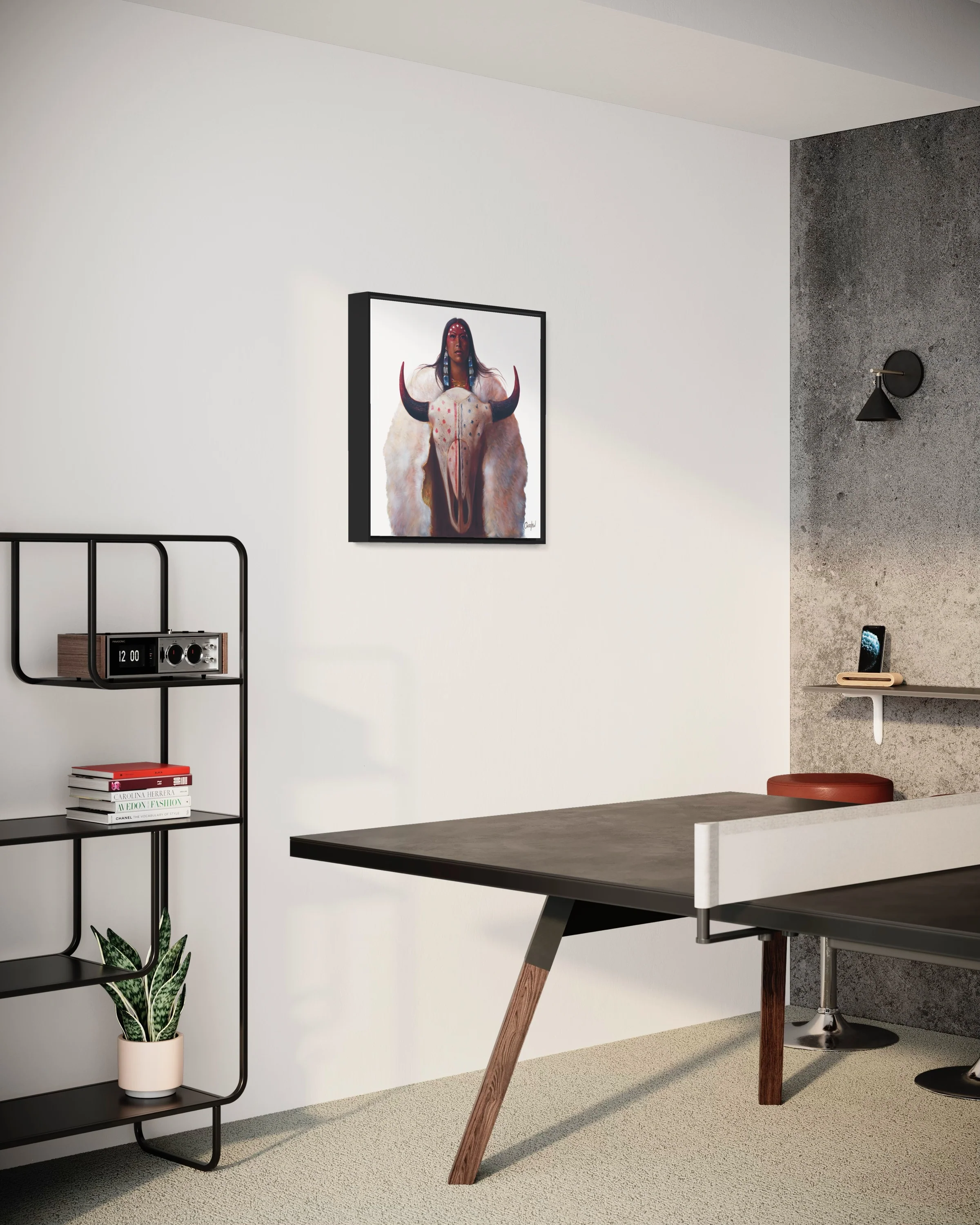 WHITE BUFFALO CALF WOMAN | Luxe Collection Canvas Print - Image 9